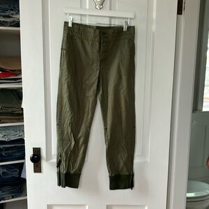 Rare J. Crew Green Chino Sport Pants with Zip cuffs